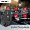 thumbnail image 3 of Key Fob Replacement for Ram 1500 2013-2021, Ram 2500 3500 4500 5500 2013 2014 2015 2016 2017 2018 Pickup Truck Keyless Entry Remote Control Start Car Keys, GQ4-53T, 433 MHz, 2-Pack, 3 of 9