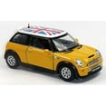 thumbnail image 4 of 5" Kinsmart Mini Cooper S British Flag Diecast Model Toy 1:28 Yellow, 4 of 4