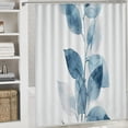 thumbnail image 6 of Awypu Bathroom Shower Curtain Set with Hooks - White Branch Design - Waterproof - Multiple Sizes White, 6 of 7