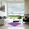 thumbnail image 7 of Ahgly Company Machine Washable Indoor Rectangle Transitional Blossom Pink Area Rugs, 6' x 9', 7 of 7