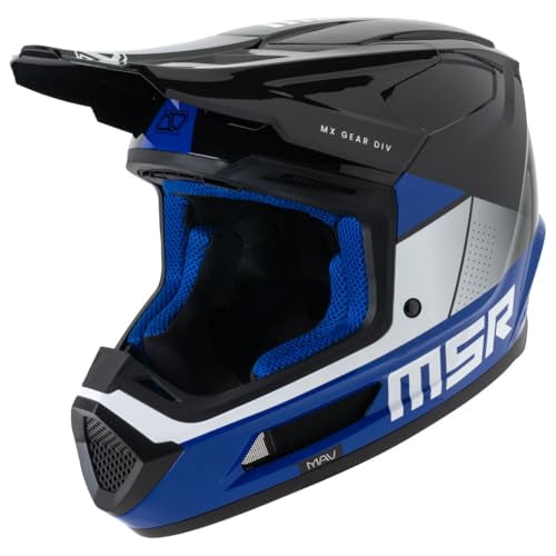 MSR™ Mav Sensor Dirt Bike Motocross Helmet w/ MIPS Large Black/Blue