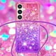 thumbnail image 4 of Funda para Samsung Galaxy S24 FE 5G Brillantina Líquida Divertida Reluciente y con Cristales en Movimiento Cuerpo Cruzado con Cordón Ajustable, 4 of 5