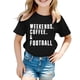 thumbnail image 2 of Gibobby Blusa Niñas Camisetas con estampado de de Rugby de manga corta para niños y niñas, ropa de moda （Negro， 11-12 Años), 2 of 3