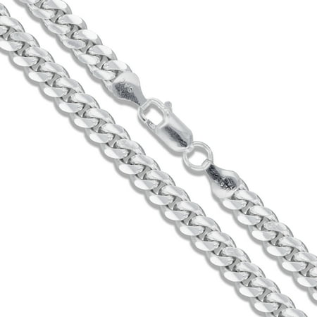 Sterling Silver Solid Miami Cuban Link Chain 9.2mm 925 Italy Heavy Curb Bracelet 8" Inch Jewelry Female