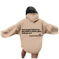 thumbnail image 4 of Cathalem Womens Hoodies Oversized V Neck Sweatshirts Long Sleeve Pullover Casual Fall Clothes 2025 Trendy (Khaki,M), 4 of 7
