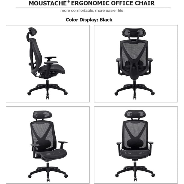 Chaises de bureau ergonomiques en maille pour enfants , Orange - Moustache®