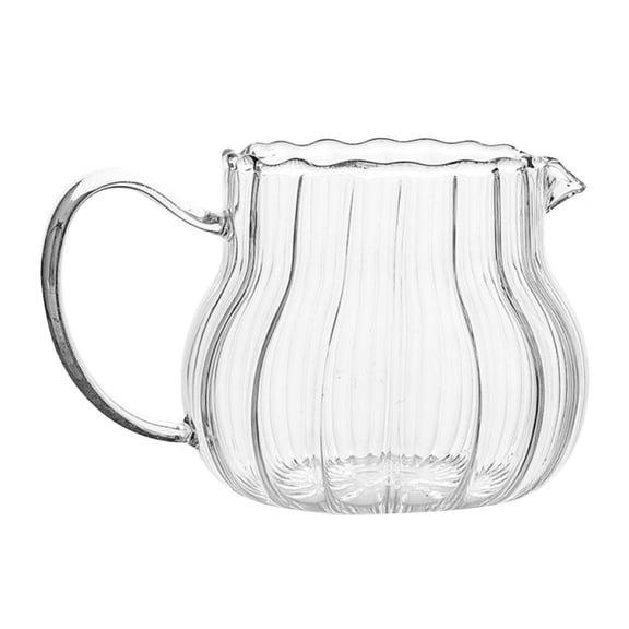 Clearance Under $5.04! 1Pc Glass Creamer Pitcher with Handle for Coffee and Milk (A, D)