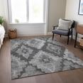 thumbnail image 6 of HomeRoots 624915 9 x 12 ft. Gray & Charcoal Aztec Washable Transitional Indoor & Outdoor Rectangle Area Rug, 6 of 8