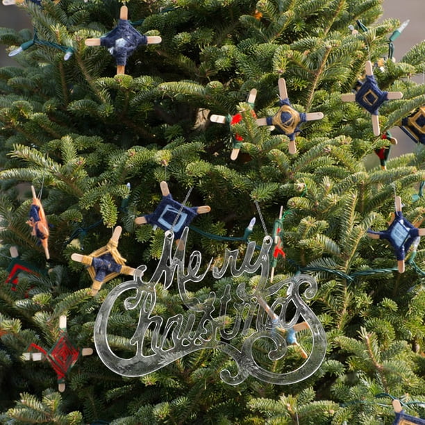 Xihbxyly Adorno de Tarjeta con Letras Alegres y Brillantes, Decoración para Árbol de Navidad con Purpurina, Ideal para Añadir a La Mesa Festiva, 15 X 9 Cm