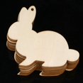thumbnail image 2 of 20 Pcs Ornements en Bois Non Finis en Forme de Lapin de Pâques, 2 of 8