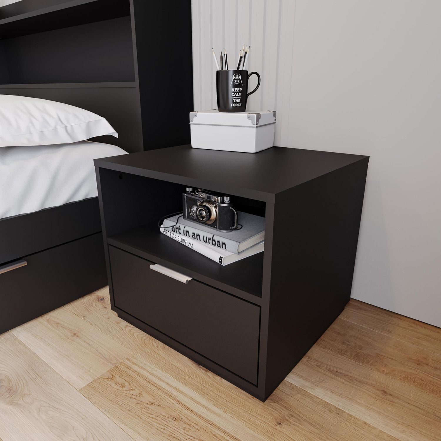 Nexera Hunter Table de chevet avec 1 tiroir