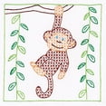 thumbnail image 2 of Jack Dempsey Stamped White Quilt Blocks 9"X9" 12/Pkg-Monkey, 2 of 2