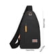 thumbnail image 3 of Bolsa bandolera impermeable para hombre - Mochila ligera para deportes y viajes, 0,33 lbs, 11,5x5,9x1,97 pulgadas, bolso de hombro negro de PU, 3 of 6
