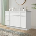 thumbnail image 3 of 48 in. W x 21 in. D x 32.5 in. H Freestanding Bathroom Vanity Cabinet without Top in White, 3 of 5