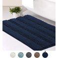 thumbnail image 1 of Alfombrilla de baño de lujo XCF a rayas supersuave absorbente pelo largo secado rápido felpa lavable, 1 of 4