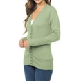 thumbnail image 2 of ClothingAve. Women's Long Sleeve Snap Button Sweater Cardigan w/ Ribbed Detail S~3X female Cardigan, 2 of 7