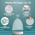 thumbnail image 4 of Clear Plastic Fish Bags 12" x 18", Pack of 1000 Large Fish Bags for Transporting, 2 Mil Thick Poly & Plastic Packaging Bags, Durable Fish Carrier Bag, Food Grade Poly Clear Plastic Bags for Fish, 4 of 7