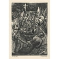 thumbnail image 3 of Adolfo Mexiac 18x24 Black Modern Framed Museum Art Print Titled - K.K.K. (1927), 3 of 5