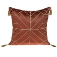 thumbnail image 3 of Parkland Collection Zella 20x20" Quilted Fabric Throw Pillow in Orange/Gold, 3 of 3