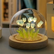 DIY Tulip Night Light Material Pack - Romantic DIY Tulip Ambient Light, LED Sleep Light Simulation Flower Light for Lovers & Friends Gifts 13/20 Flowers