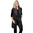 thumbnail image 6 of Le Moda Women’s Pocketed Open Front Fleece Vest Cardigan One Size Fits All, 6 of 9