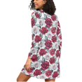 thumbnail image 2 of joogoo Flowers Roses Women's Long Sleeve Nightgown Sleepwear L, 2 of 8