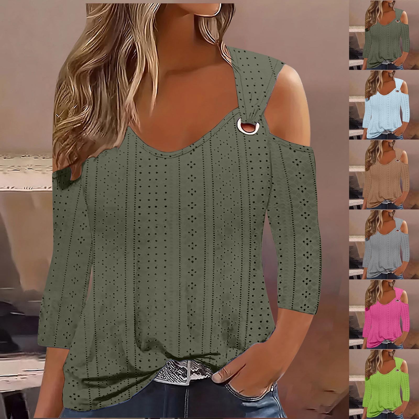 Haut Femme Manches Cloche épaules Dénudées - Taille 18 - Multicolore - Occasion Très Bon état