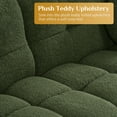 thumbnail image 4 of Wiilayok 72.8" Cloud Sofa Couch,Comfy Loveseat Sofa with 2 Pillows,Deep Seat,Upholstered Teddy 2 Seater Sofa Couch for Living Room Apartment,Olive Green, 4 of 9