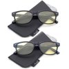 Newbee Fashion 2 Packs Kids Blue Light Block Glasses Girls Boys Teens (5-17 Years) Computer and Gamer Eyewear Anti-Glare Protection Anti-Fatigue Anti UV Glasses for Smartphone Screens