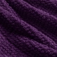 thumbnail image 4 of Whale Flotilla Fuzzy Fleece King Size Blanket for Bed, Soft Fluffy Jacquard Waffle Blankets for All Season, Lightweight and Warm, 90x104 Inch, Purple, 4 of 11