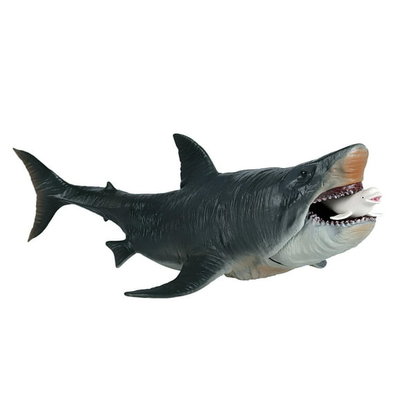 Painted Shark Figure Megalodon Model Animal for Early Learning By Toy Boys Kids
