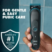 Gillette Intimate i5 Men's Pubic Hair Trimmer for Men, Waterproof, Body Groomer, Black