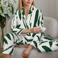 thumbnail image 6 of Sikiie Palm Branch With Leaves Women's Long-Sleeve Shirt and Full-Length Bottom Pajama Set (s-xxl)-XX-Large, 6 of 7