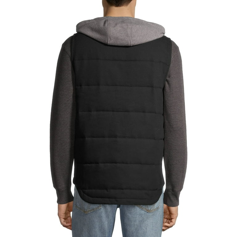 Wrangler men's flex work vest with comfort fleece online hood