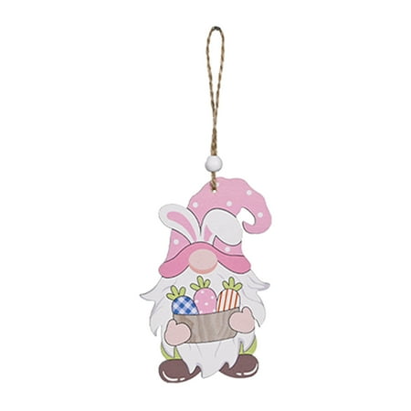

ONHUON Easter Decorations Easter Wooden Pendant Bunny Pendant Pendant