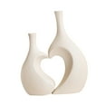 thumbnail image 4 of Juego de jarrones de cerámica, jarrón decorativo, jarrón artificial, porta flores secas, flor Blanco, 4 of 9