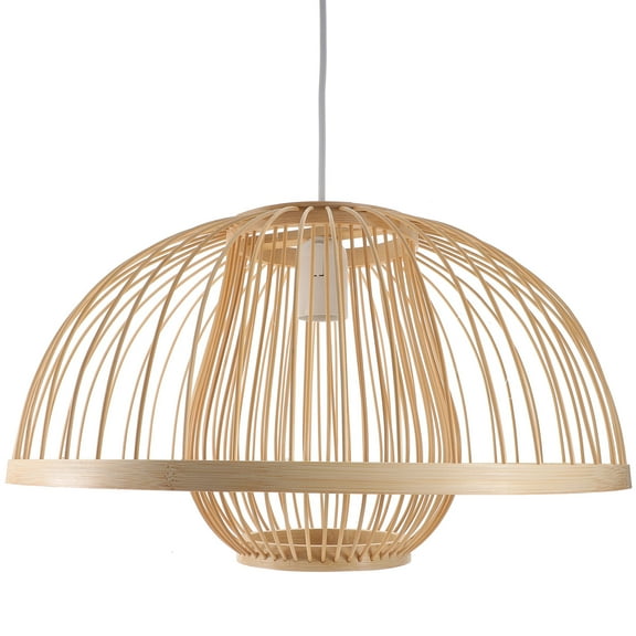WORGEOUS Bamboo Pendant Light Basket Lamp Shade E26 Pendant Lighting Fixture (Bulb Not Included)