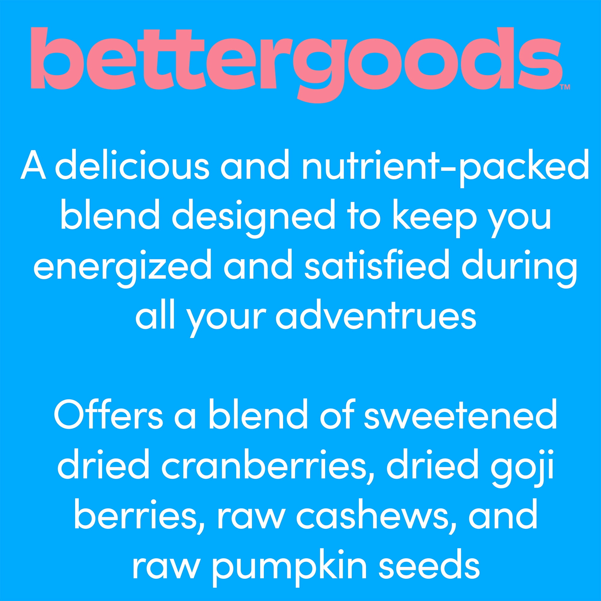 (3 pack) bettergoods Organic Super Energy Trail Mix, 8.5 oz