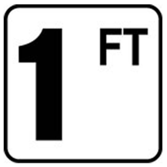 INLAYS INC. Inlays Vinyl Stick-on 1 ft Depth Marker for In Ground Pools V620010