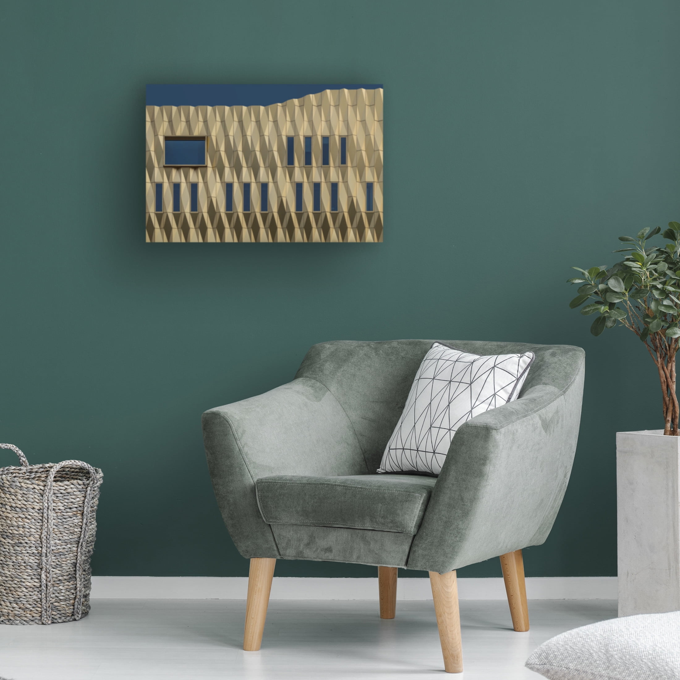 Canvas Wall Art - Theo Luycx 'The Yellow Wall' Wall Art for Living Room, Bedroom, or Office Décor by Trademark Fine Art - 24 x 16 Inches