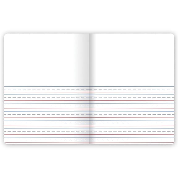 K‑2 Primary Journal Half Page Ruled Notebook 200 Pages Hard Cover