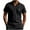 Black, variant on ZQUUVOU Men's T-Shirt Cotton Linen Solid Color Casual Short Sleeve Button Collar Pocket Shirts (Army Green,3XL)