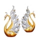thumbnail image 1 of 2 piezas de cisnes amorosos, elegante estatua, escultura, adornos de resina, regalo para amigos. Blanco dorado, 1 of 9