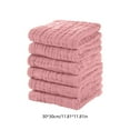 thumbnail image 4 of 6 Pcs Cotton Face Towels 11.8x11.8" Absorbent Soft Washcloths for Face and Travel – Pink, 4 of 7