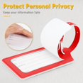 thumbnail image 3 of Etiquetas de equipaje Travelambo de piel sintética Privacy, paquete de 2, rojas, 3 of 6