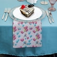 thumbnail image 4 of FANNA Heart Balloons Cloth Napkins Hotel Home Banquet Atmosphere Embellishment Polyester Decorative Dinner Napkin for Dining Table Kitchen Party 4 PCS, 4 of 7