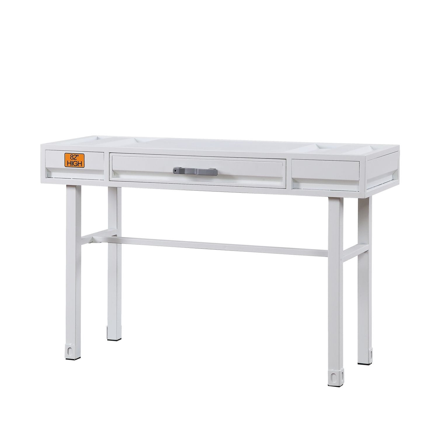 Industrial Metal Vanity Desk with Drawer, 47 in Writing Desk for Bedroom and Workspace, Iron Frame with Storage