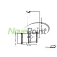 thumbnail image 2 of NavePoint Ceiling Mount Bracket With 360 Tilt And Swivel For LED LCD Plasma Flat Screen From 37-63 Inches Black, 2 of 4