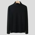 thumbnail image 2 of High Neck Sweaters for Men Casual Long Sleeve Soft Knit Base Sweater Pullover Tops Solid Color Winter Clothes (2XL, Black), 2 of 5