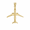 Yellow, variant on 10k Rose Gold Airplane Travel Charm Pendant Necklace (PENDANT ONLY)